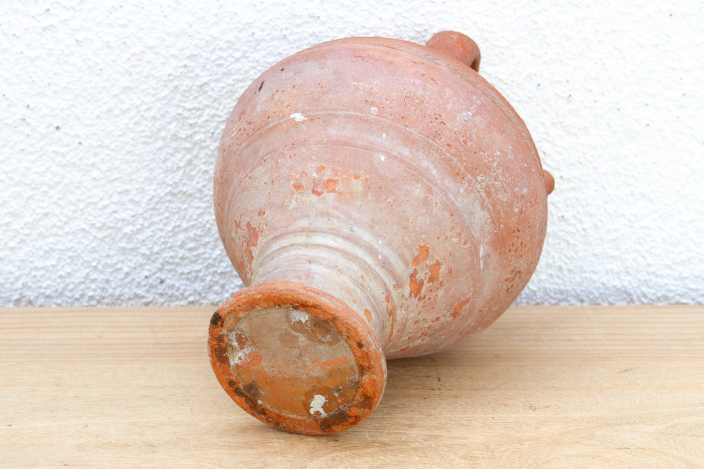 Antique Spanish Terracotta Botijo Vessel