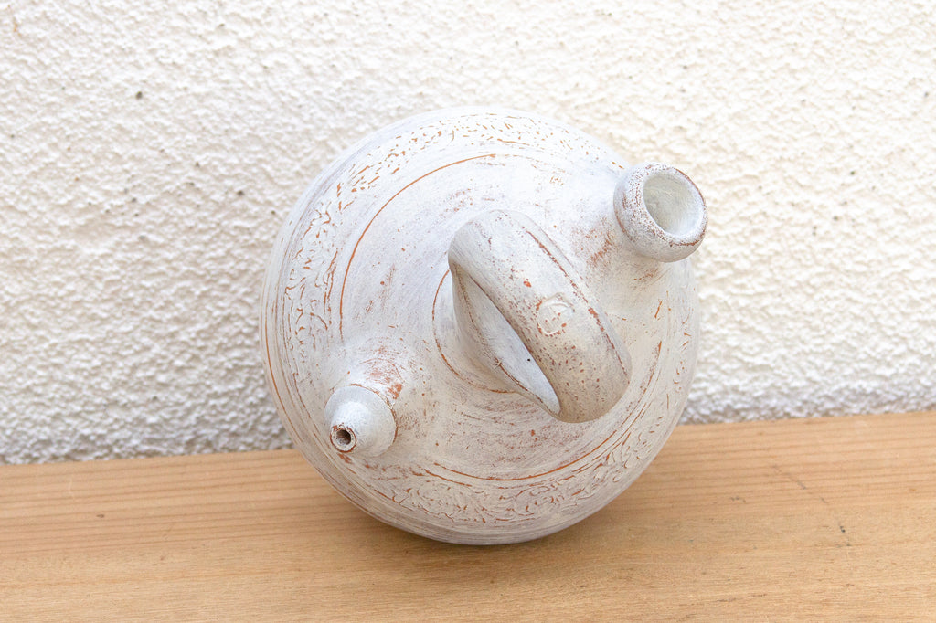 Antique Chalky White Spanish Jug