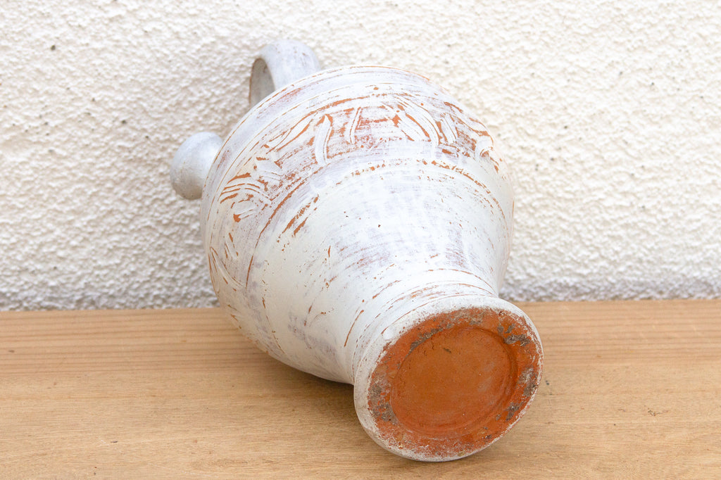 Antique Chalky White Spanish Jug