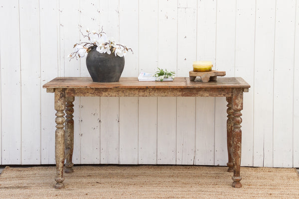 Antique English Country Console Table