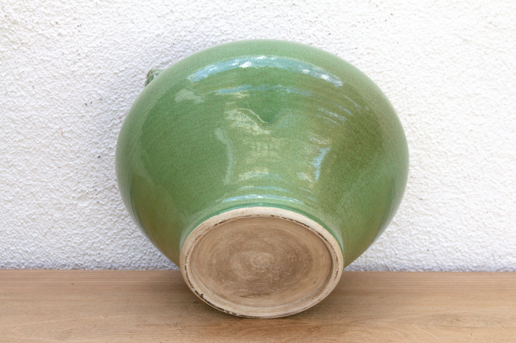 Large Jade Vessel, Antique Green Glaze Pot