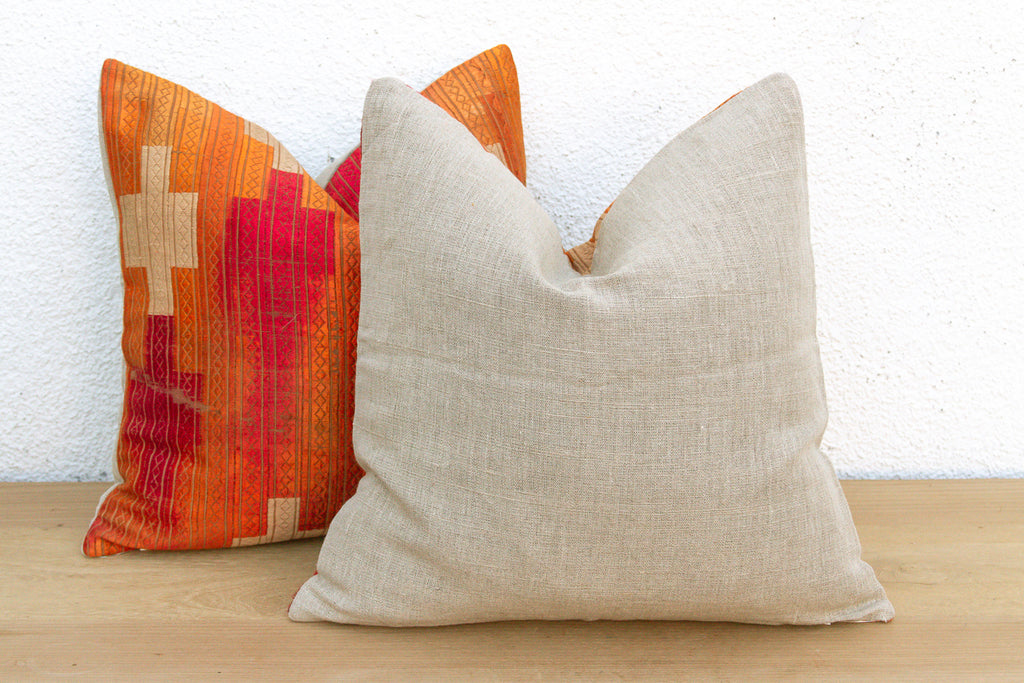 Tapurthala Mosaic, A Pair Heirloom Bagh Phulkari Pillows