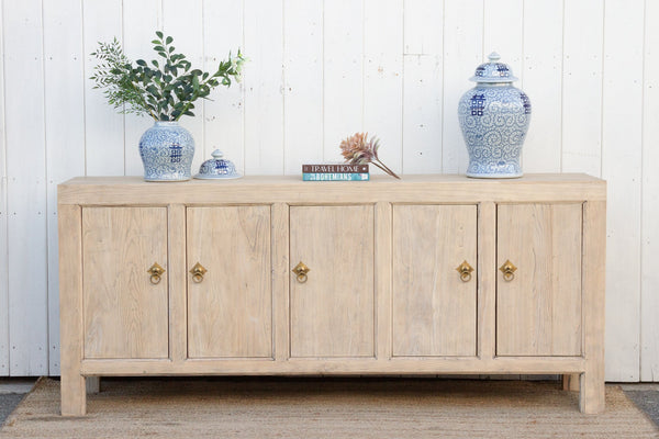 Wabi Sabi Long Reclaimed Wood Sideboard