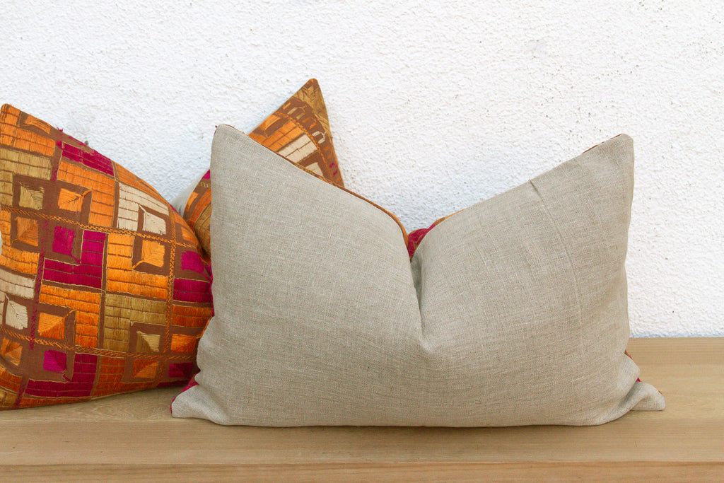 Multicolor Mosaic, Set of 2 Heirloom Bagh Phulkari Pillows