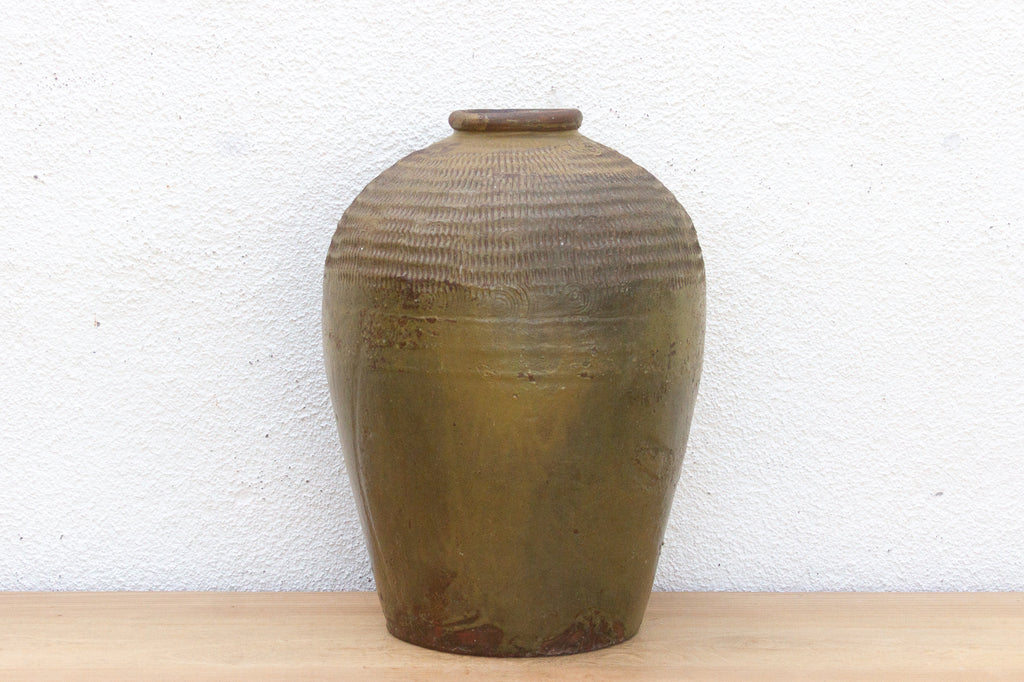 Tall Antique Provincial Stoneware Pot