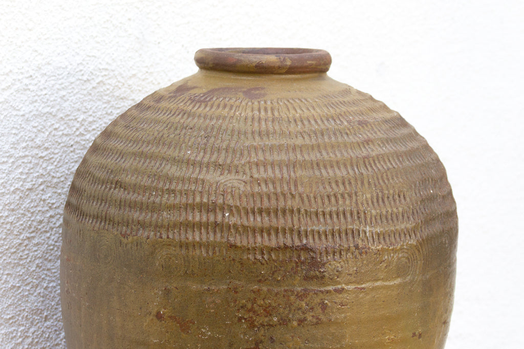 Tall Antique Provincial Stoneware Pot