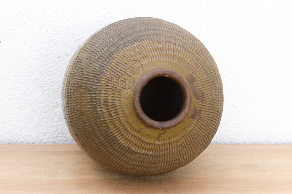 Tall Antique Provincial Stoneware Pot