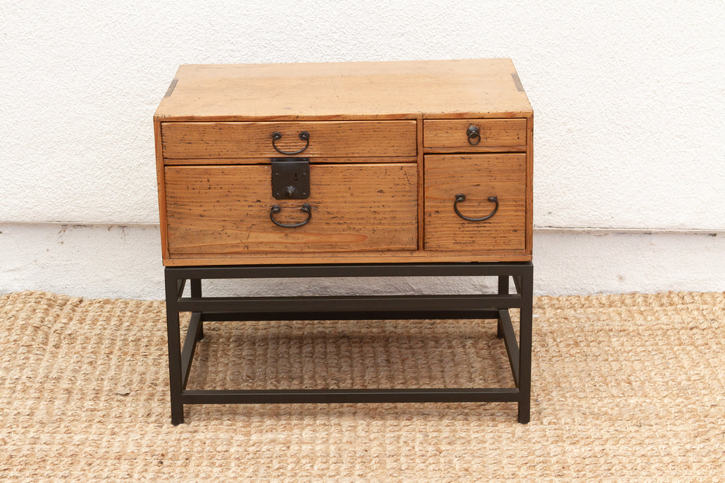 Minimalist Japanese Tansu Side Table