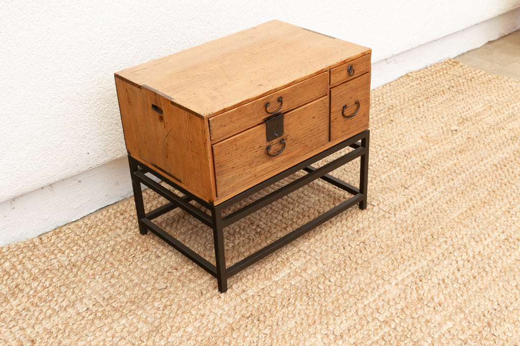 Minimalist Japanese Tansu Side Table