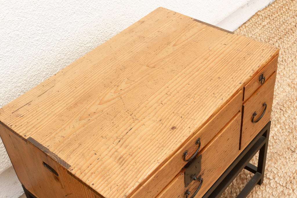 Minimalist Japanese Tansu Side Table