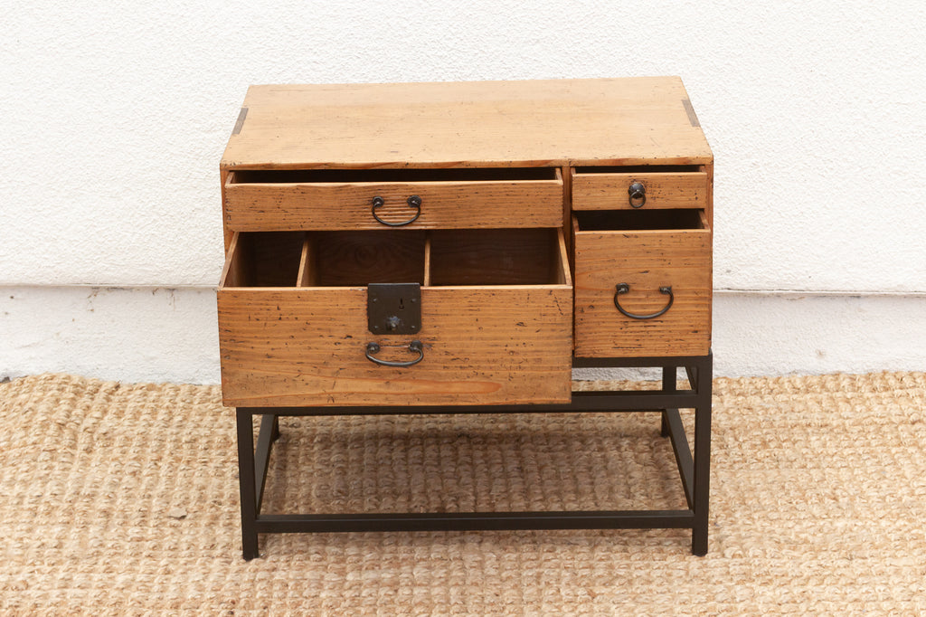 Minimalist Japanese Tansu Side Table