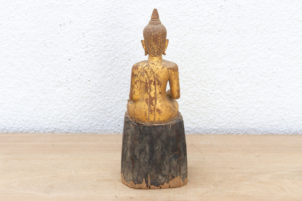 Burmese Blessing, Antique Gilded Buddha