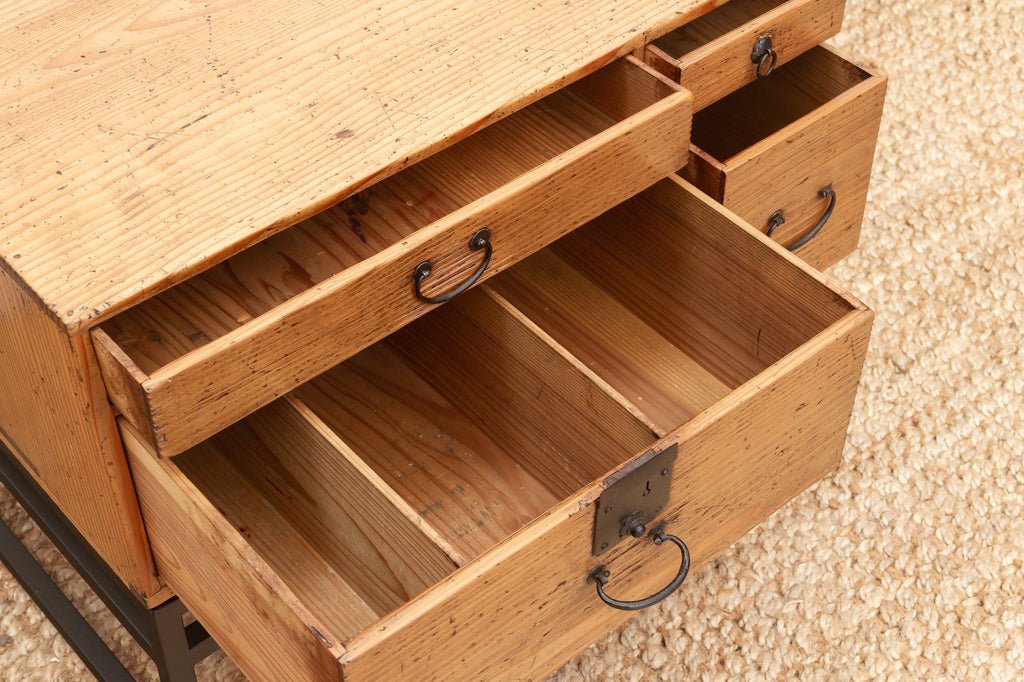 Minimalist Japanese Tansu Side Table