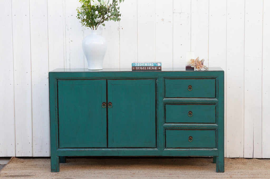 Turquoise 2024 buffet cabinet