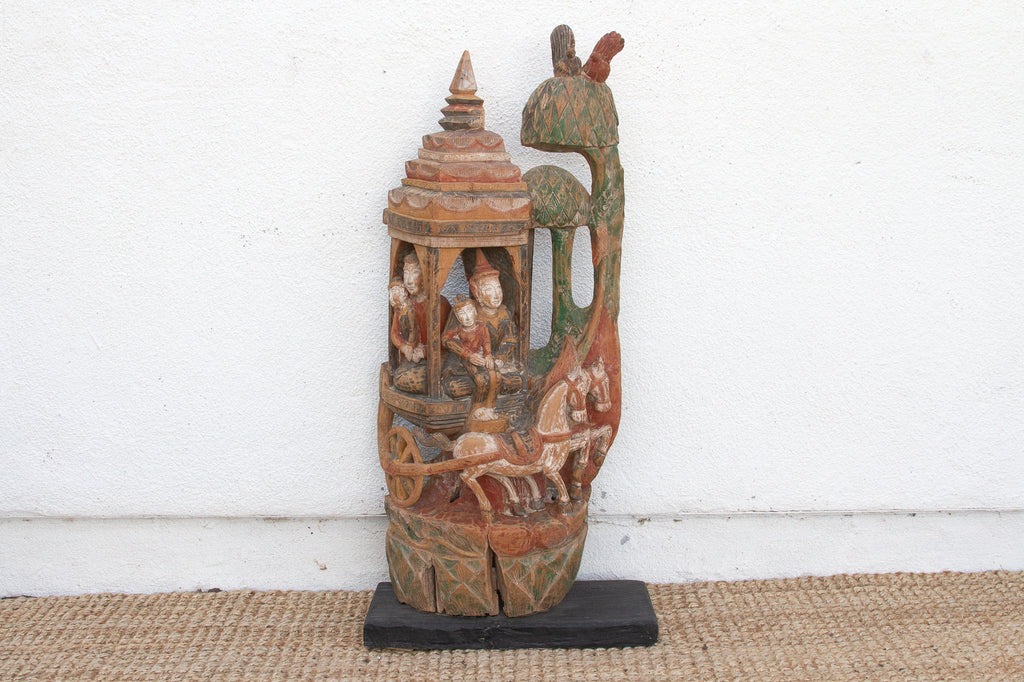 Divine Procession, Antique Thai Architectural Carving