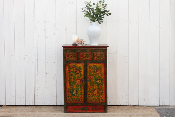 Vibrant Mid 20th Century Mongolian Cabinet