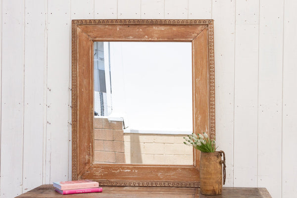 Tall Carved Rustic Mirror Frame