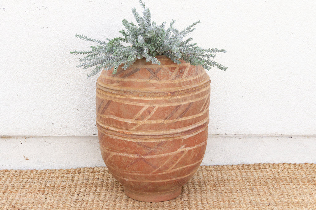 Antique Mossi Pot with Geometric Design