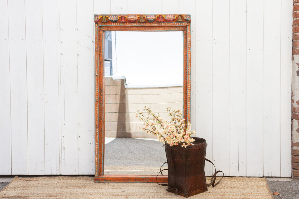 Antique Indian Rustic Mirror