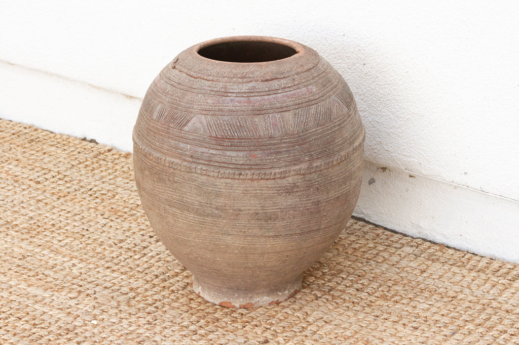 Oxidized Burnished Earthenware Water Jug