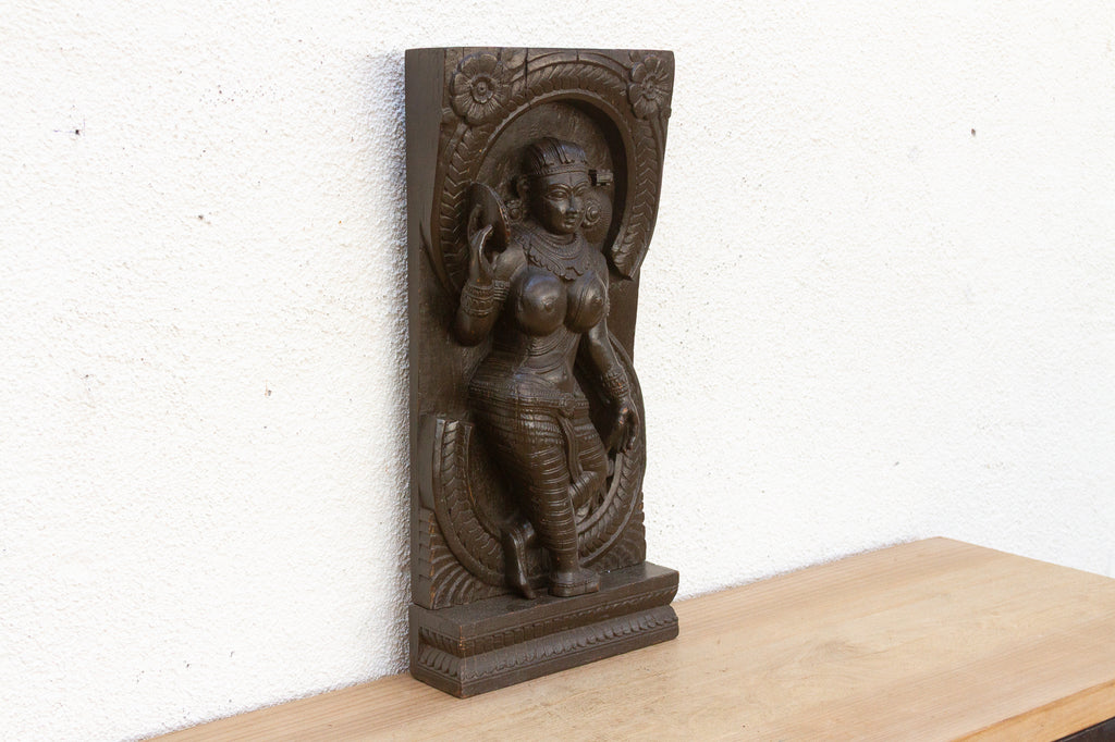 The Celestial Dancer 20th Century South Indian Wood Carving