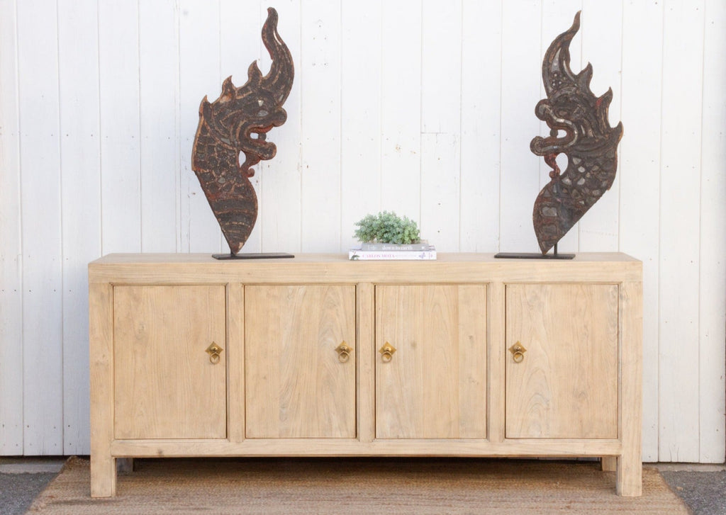 Long Reclaimed Elm Farmhouse Sideboard