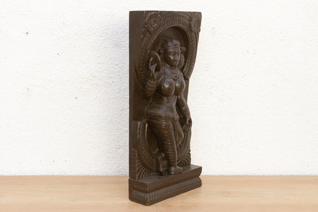 The Celestial Dancer 20th Century South Indian Wood Carving