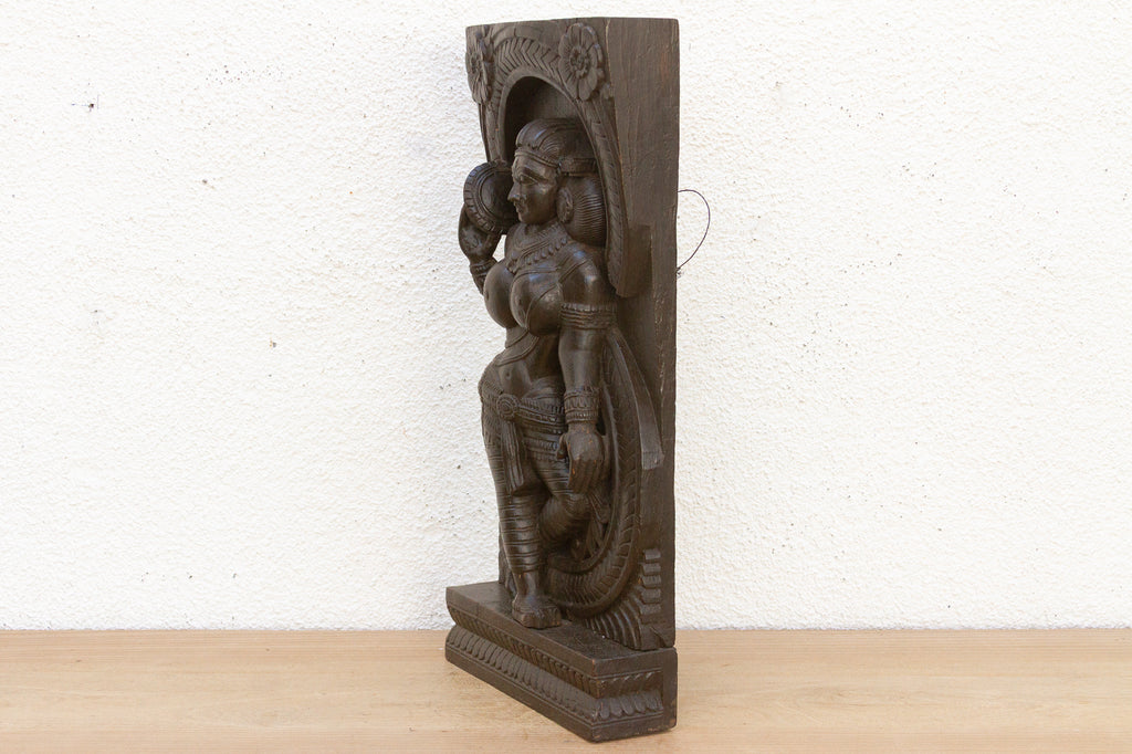 The Celestial Dancer 20th Century South Indian Wood Carving