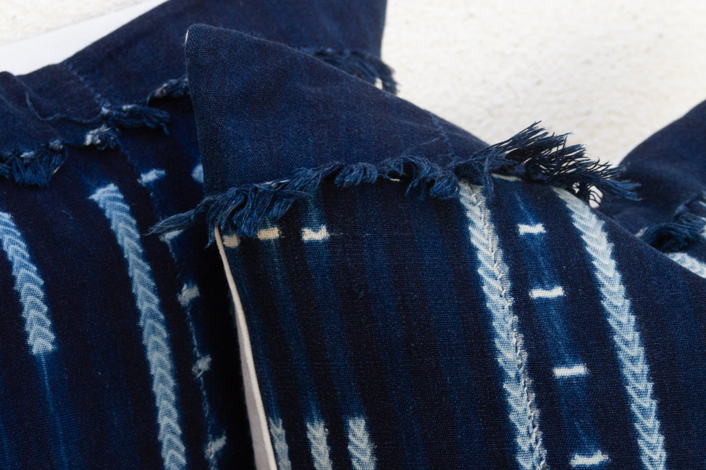 Deep Indigo, Pair of Vintage African Indigo Pillow