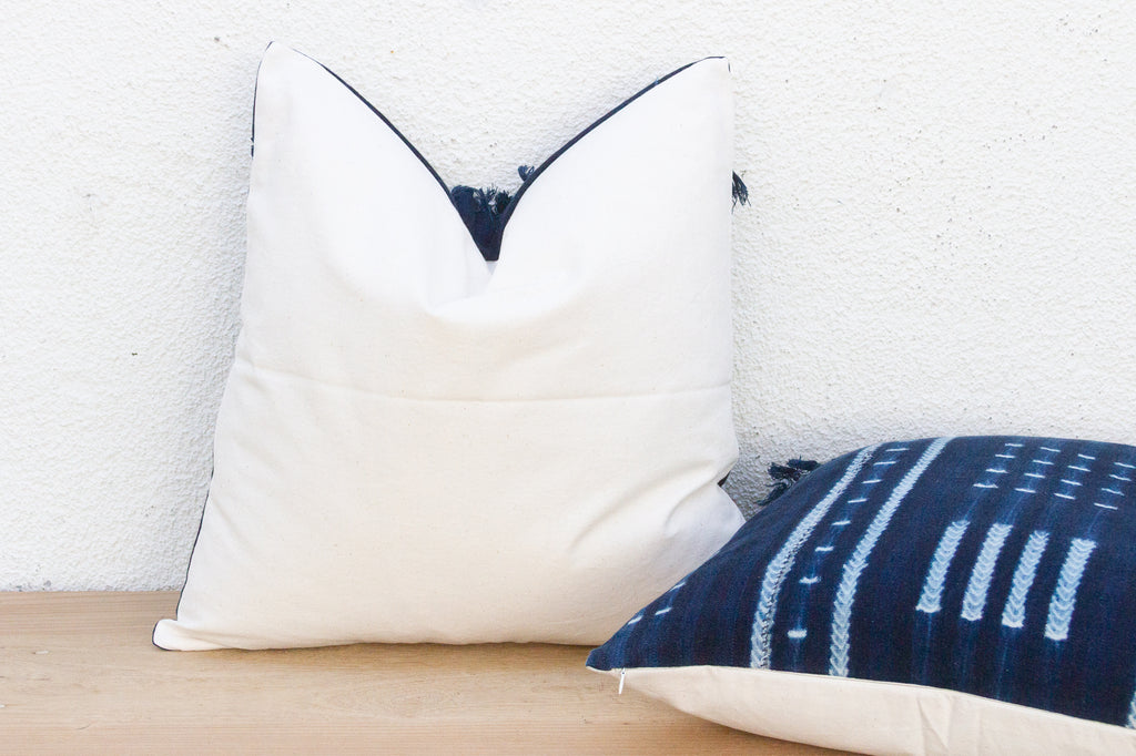 Deep Indigo, Pair of Vintage African Indigo Pillow