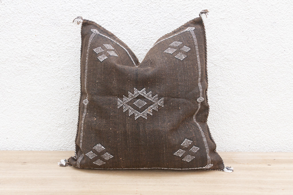 Abbey Moroccan Large Silk Rug Pillow