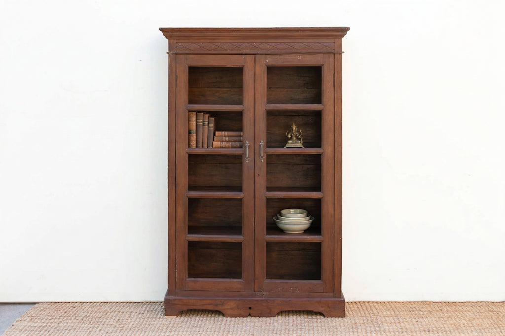 Elegant Early 20th Century Teak Bookcase