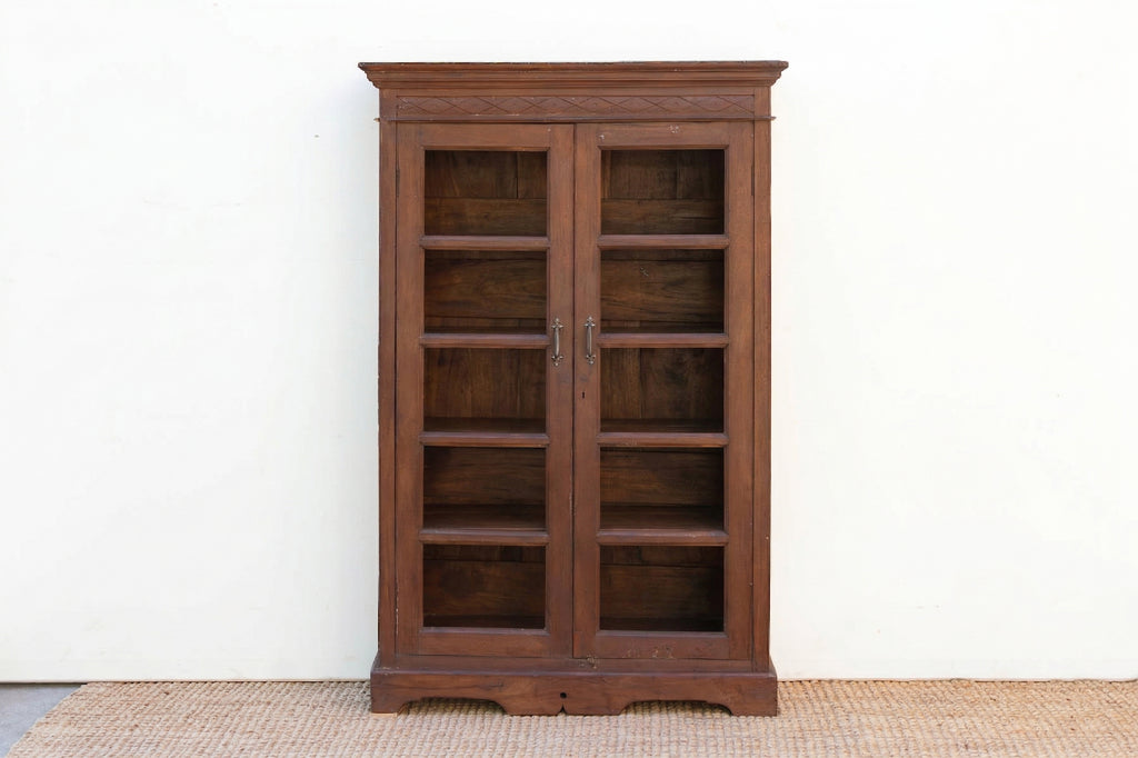 Elegant Early 20th Century Teak Bookcase