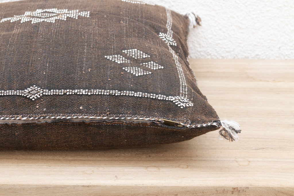 Abbey Moroccan Large Silk Rug Pillow