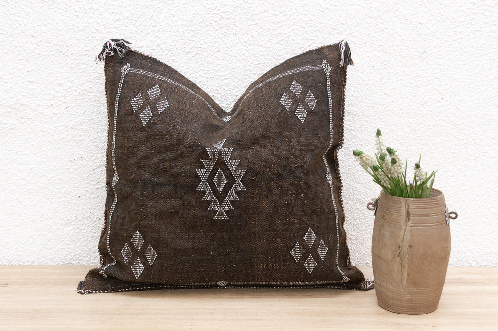 Marrakech Midnight Large Silk Rug Pillow