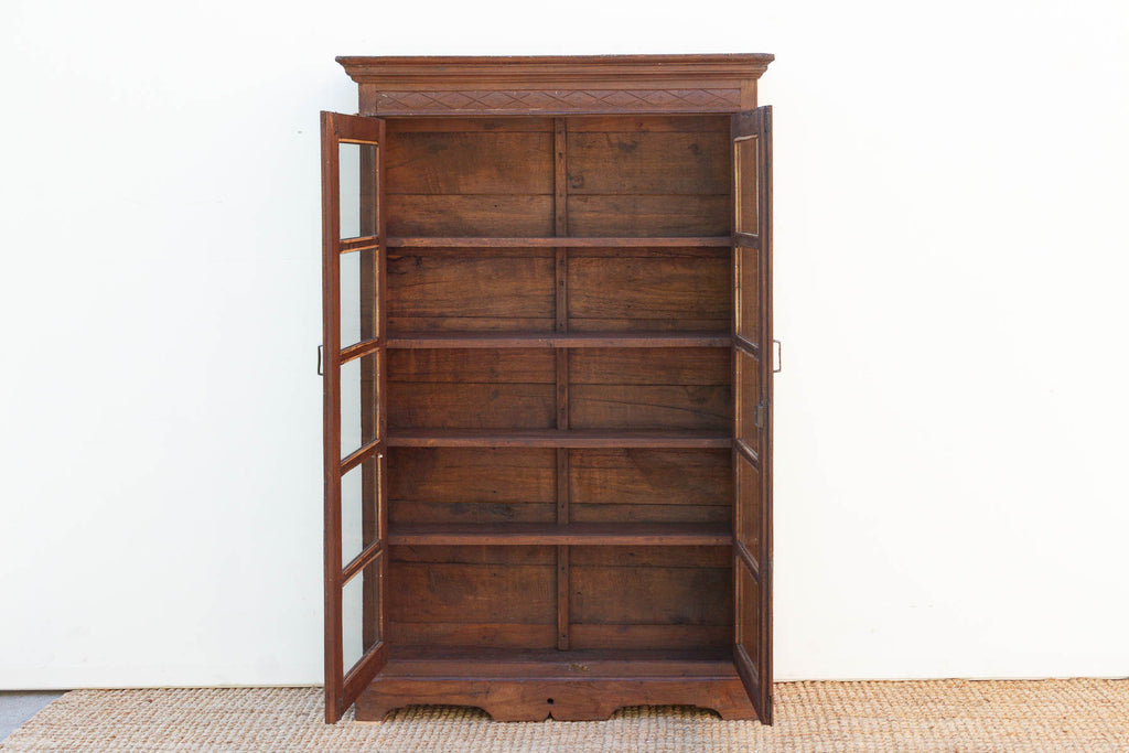 Elegant Early 20th Century Teak Bookcase