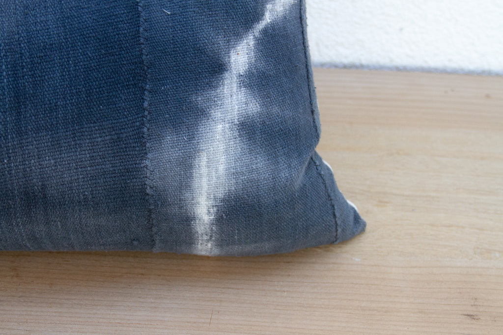 A Shibori Cloud, Vintage Stone Indigo Lumbar Pillows