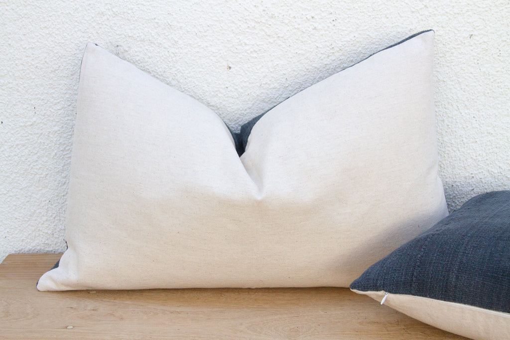 A Shibori Cloud, Vintage Stone Indigo Lumbar Pillows