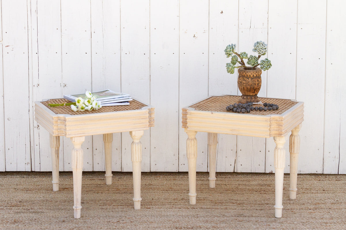 British Colonial Plantation Side Tables, Pair– DE-COR | Globally Inspired