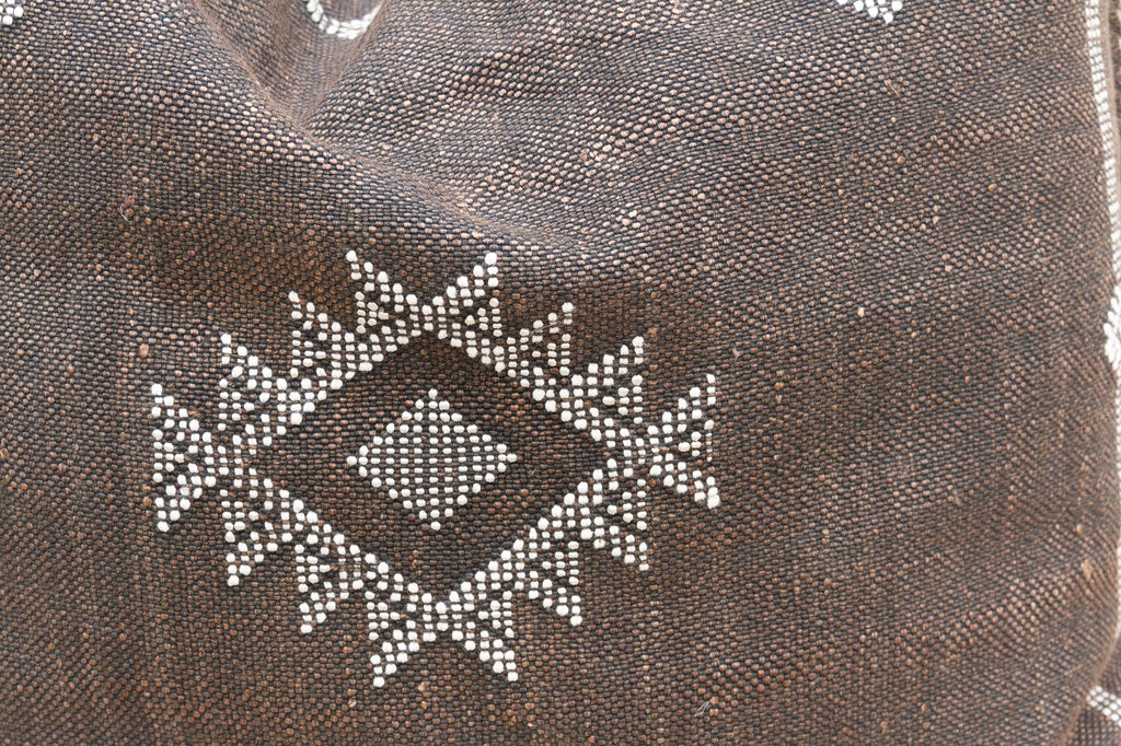 Moorish Charcoal Large Silk Rug Pillow