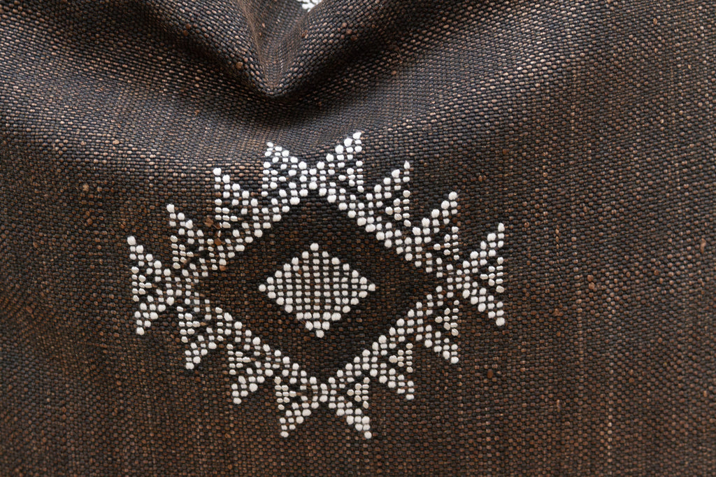 Ebony Souk Large Silk Rug Pillow