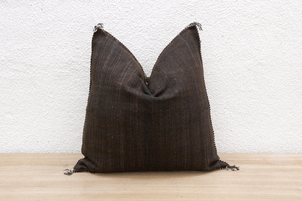 Ebony Souk Large Silk Rug Pillow