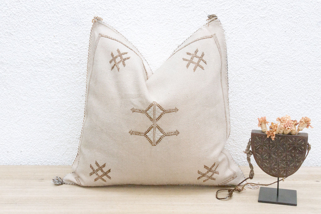 Fez Fog Large Silk Rug Pillow