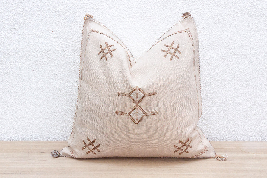 Fez Fog Large Silk Rug Pillow (Trade)