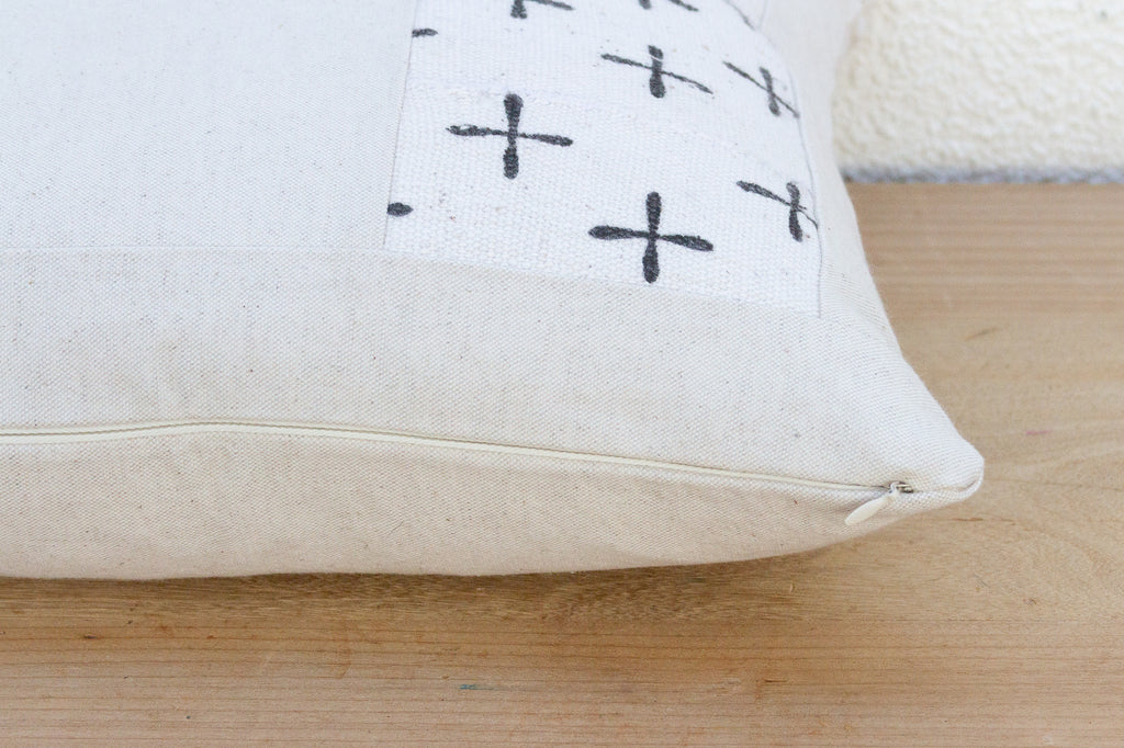 African Tribal Minimalist Mudcloth Throw Pillow