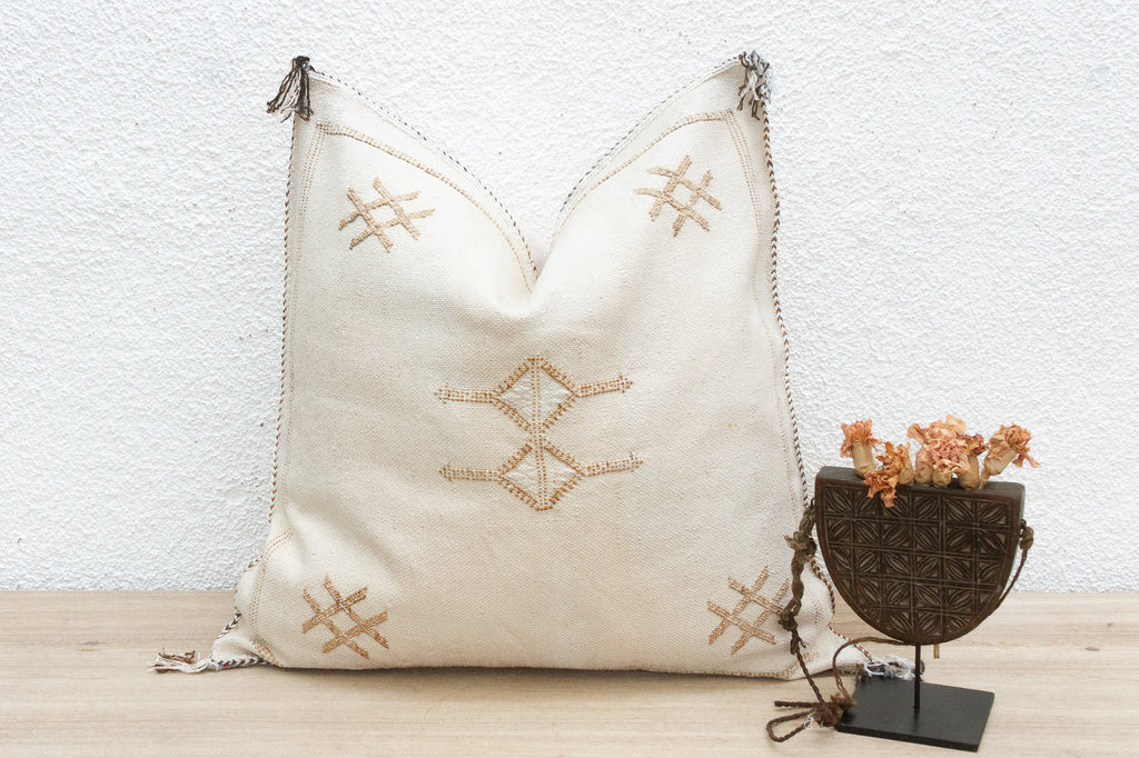 Sahara Cloud Large Silk Rug Pillow