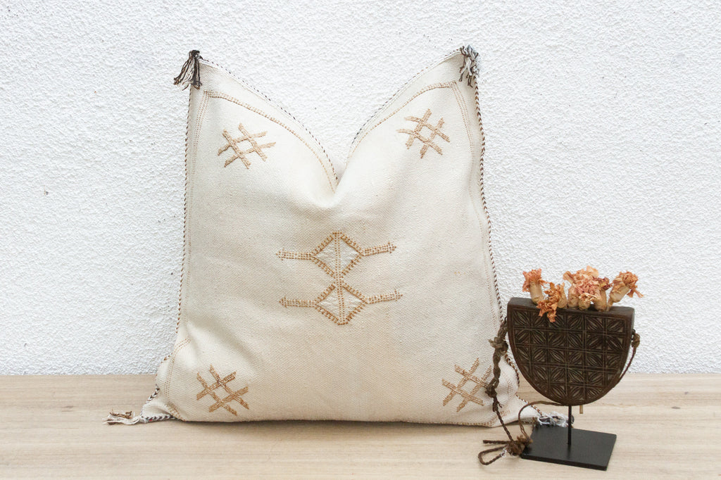 Sahara Cloud Large Silk Rug Pillow