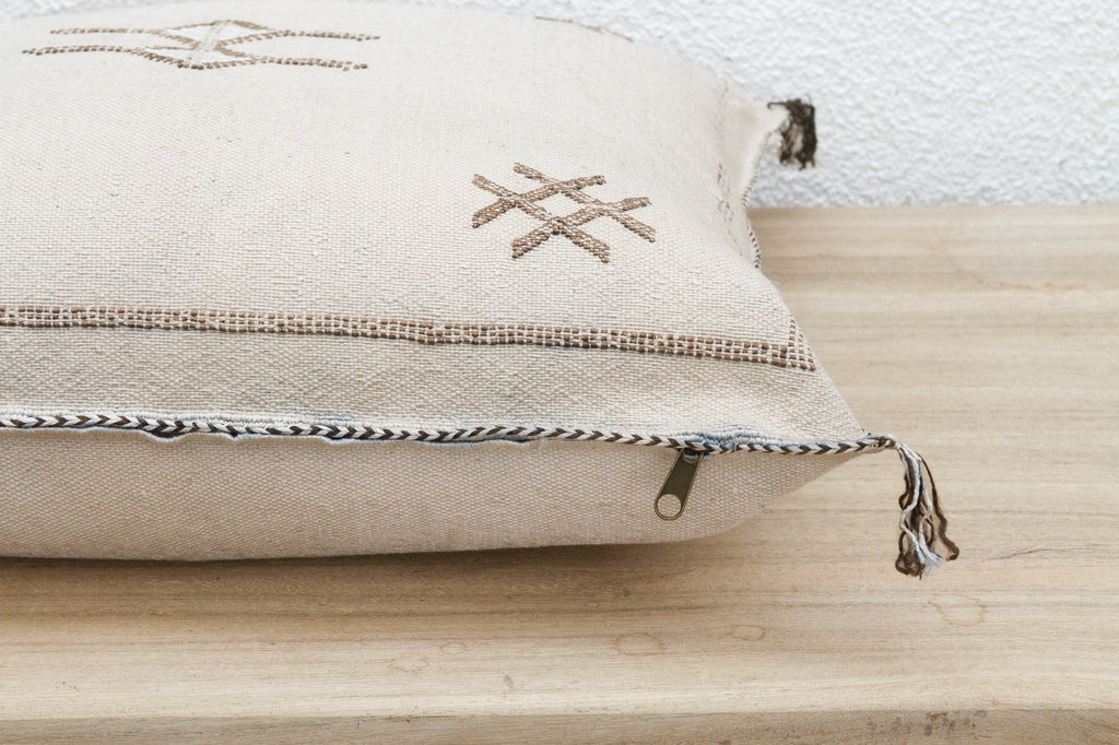 Oasis Linen Large Silk Rug Pillow