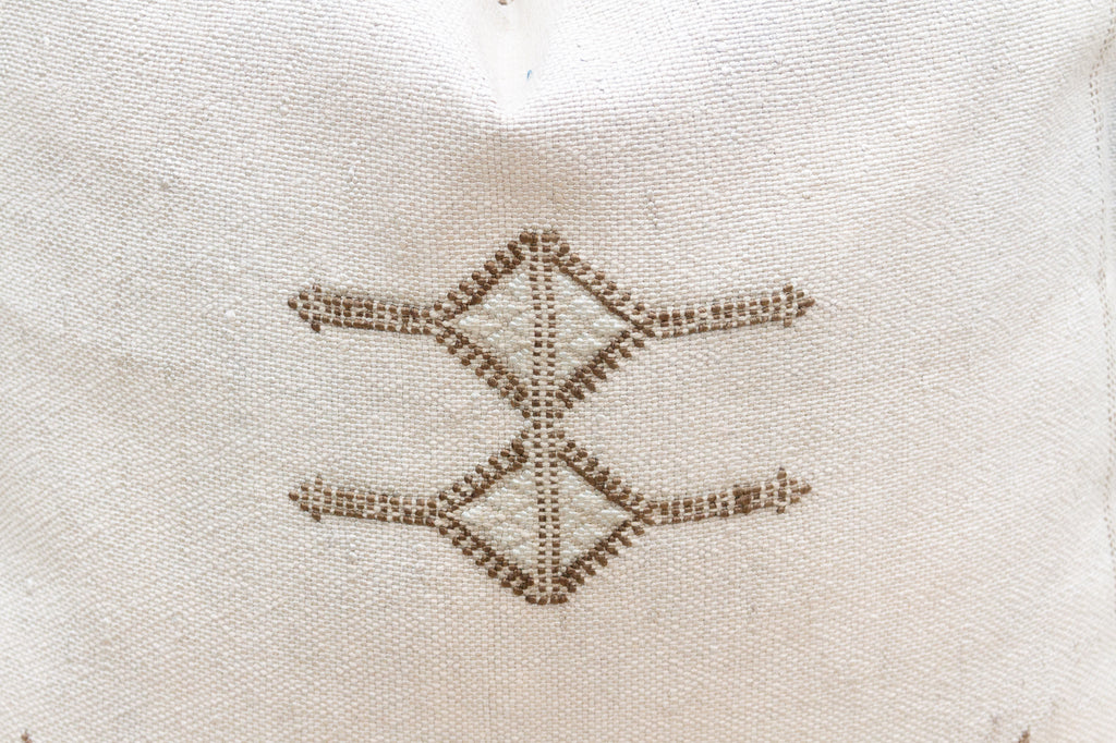 Ivory Drift Large Silk Rug Pillow