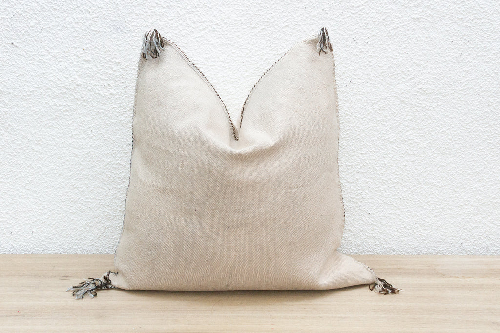 Ivory Drift Large Silk Rug Pillow